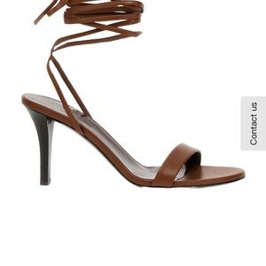 The Row maud Brown Strappy Heels 38 NEW